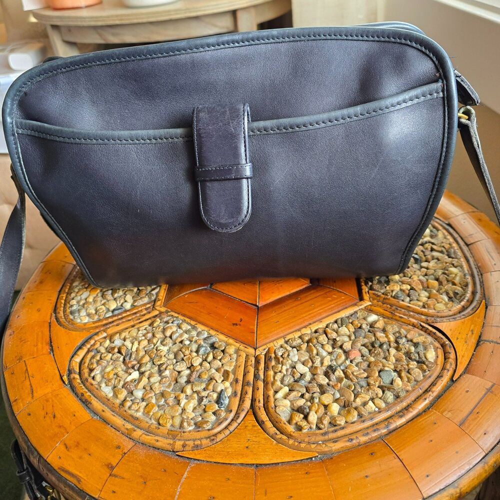 Vintage Coach Brighton Bag Black Style 9895